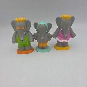 Vintage Set of 3 Arby's 1992 Babar the Elephant Water Squirters/Collectible Toys